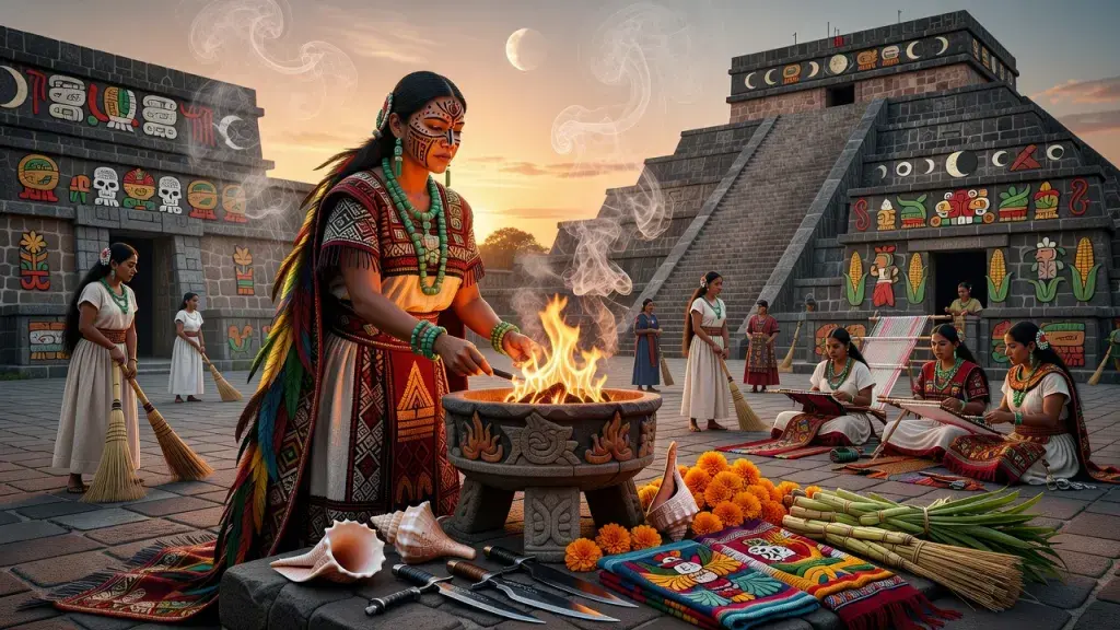 Aztec Priestess Rituals at the Aztec Temple: Insights into Ancient Mesoamerican Religion and Aztec Mythology