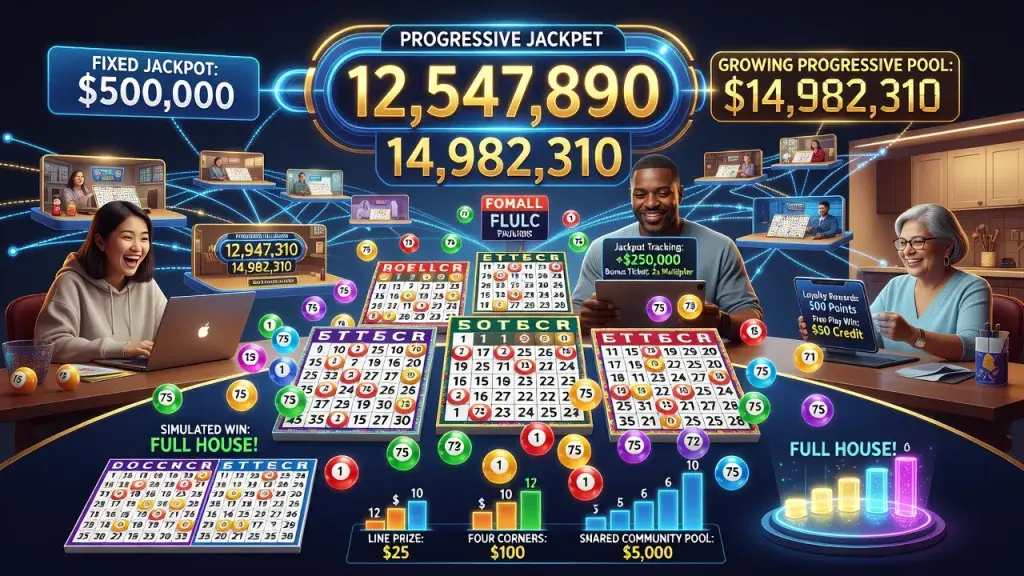 Bingo Jackpot Online Guide: Progressive Jackpot Bingo, Jackpot Bingo Bonuses, Free Jackpot Bingo, and Game Prizes